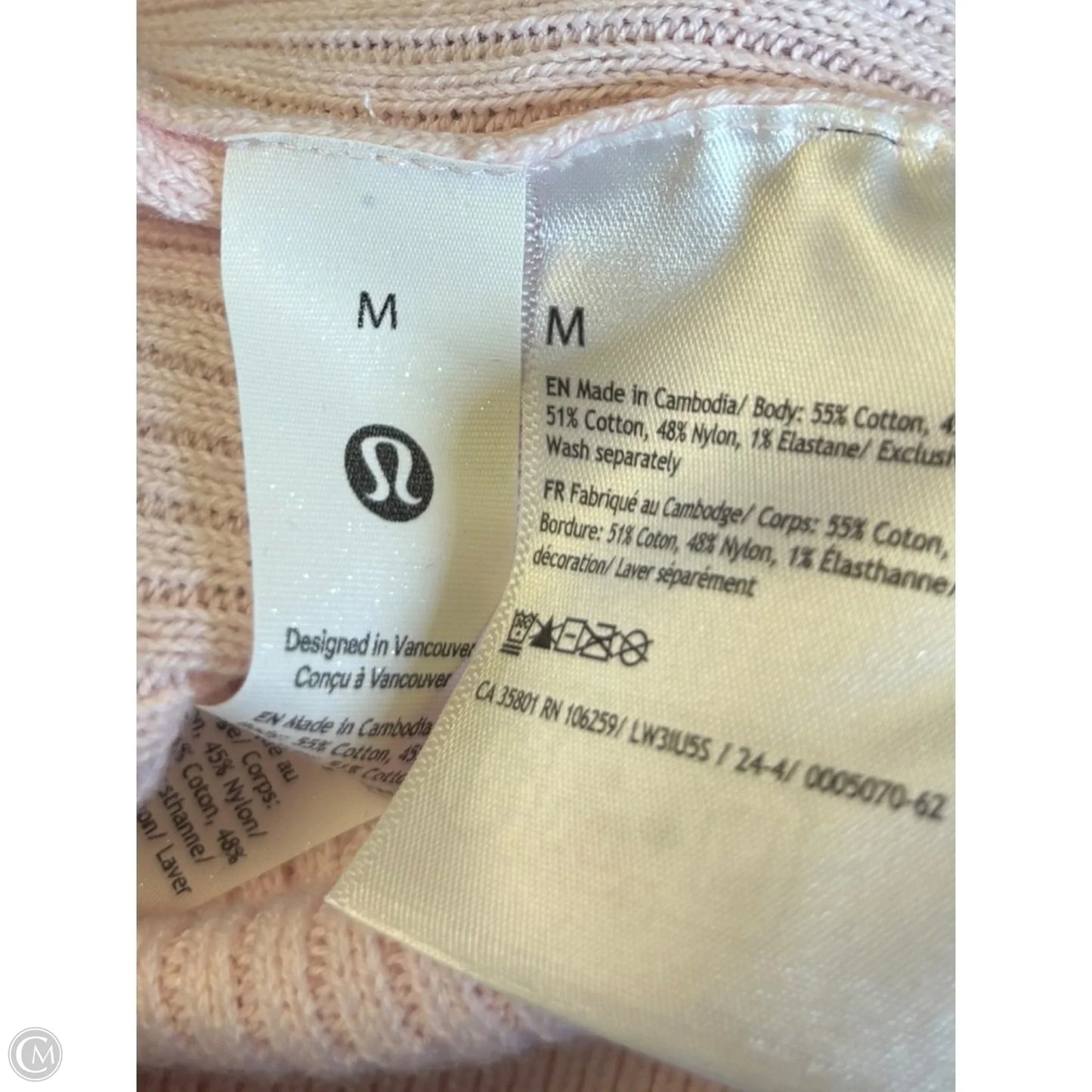 Sweater By Lululemon In Pink, Size: M