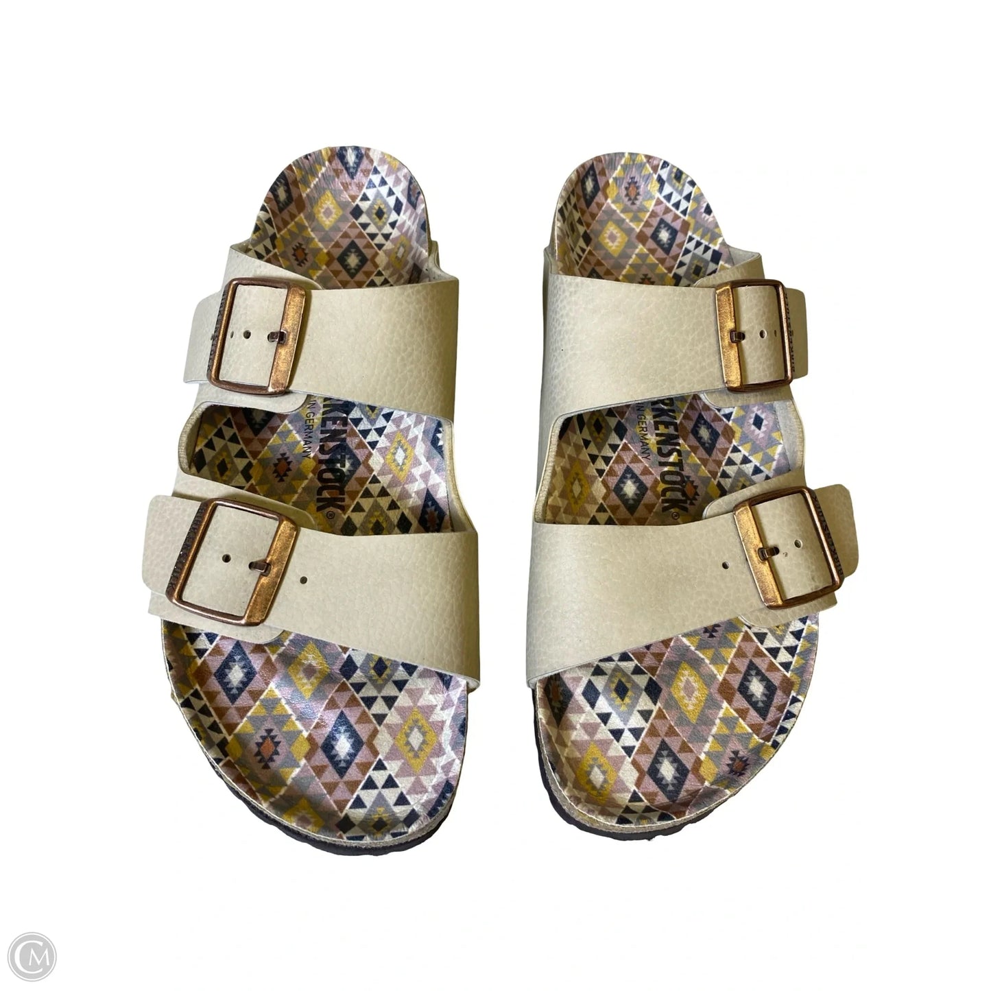 Sandals Flats By Birkenstock In Cream, Size: 10