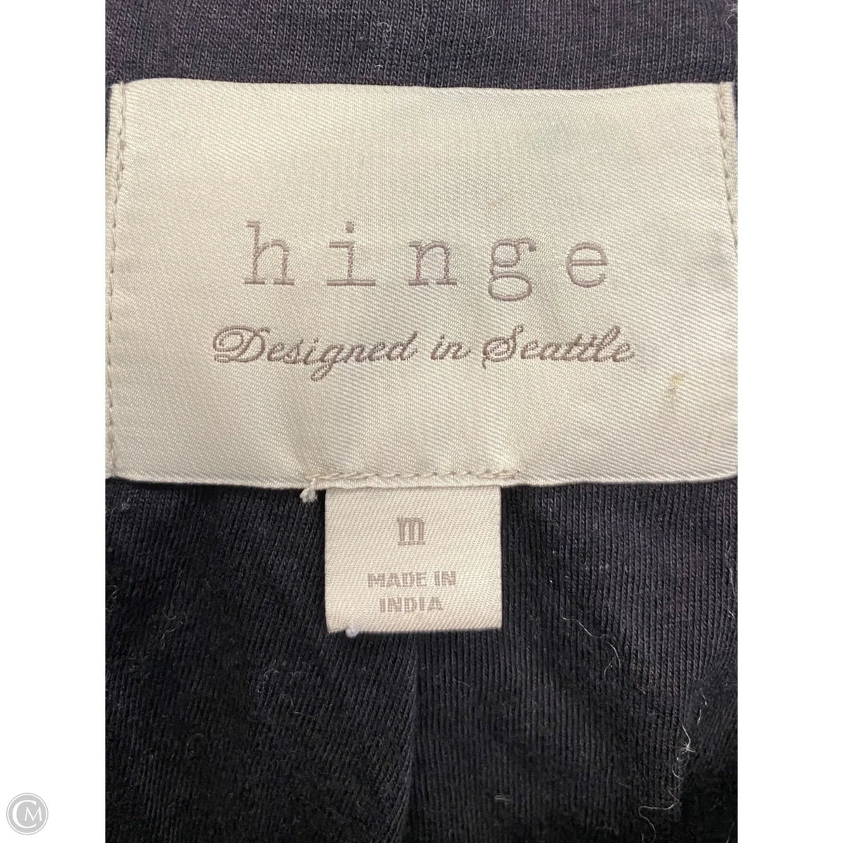 Jacket Leather By Hinge In Black, Size: M