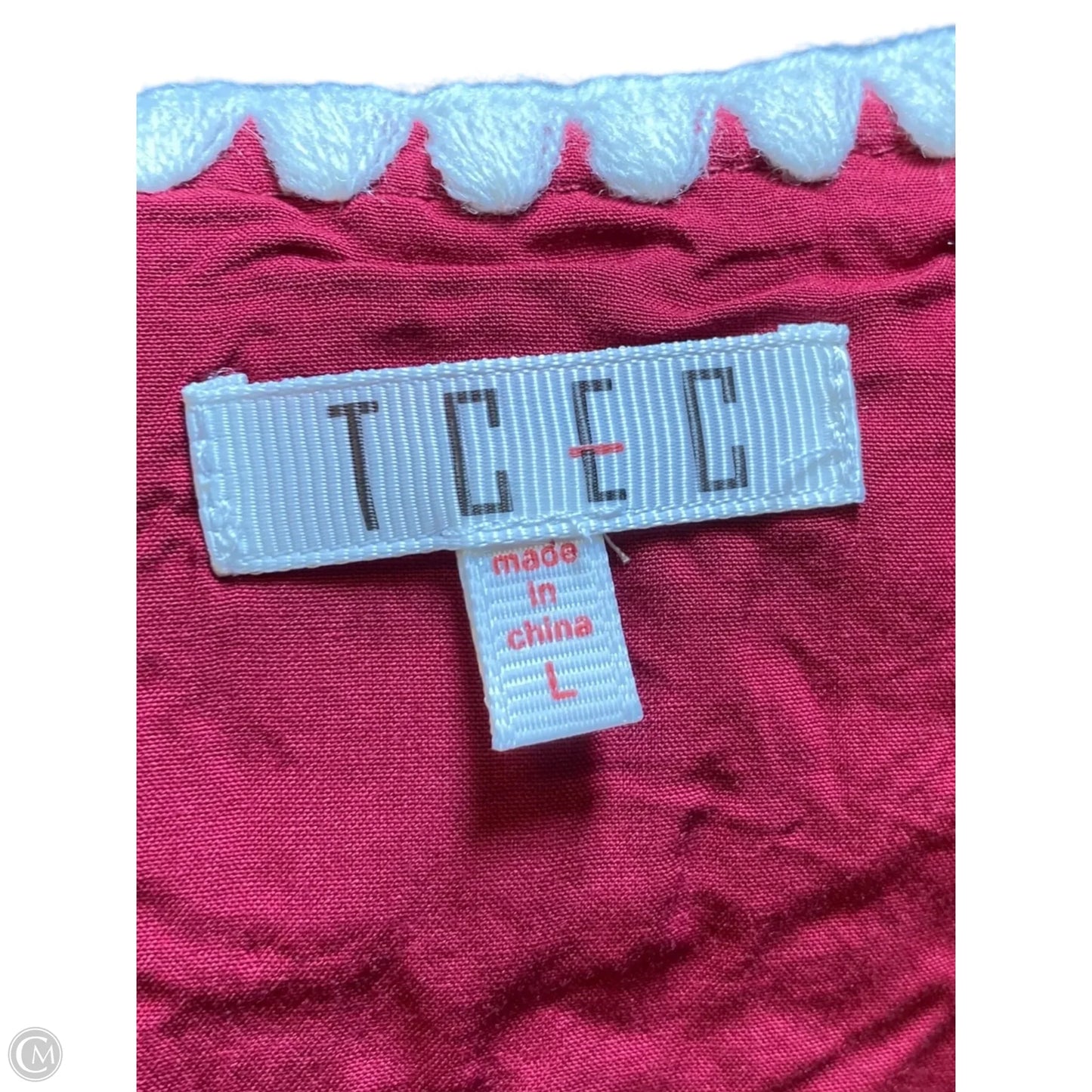 Dress Casual Midi By Tcec In Maroon, Size: L