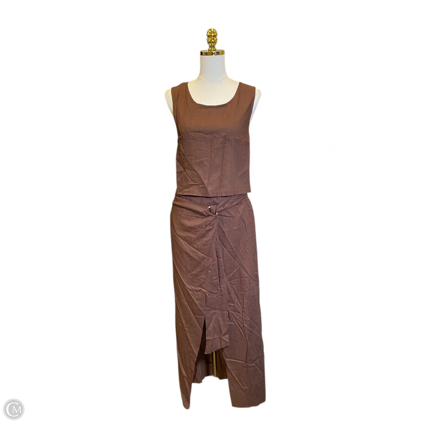 Skirt Set 2pc By Hyfve In Brown, Size: L