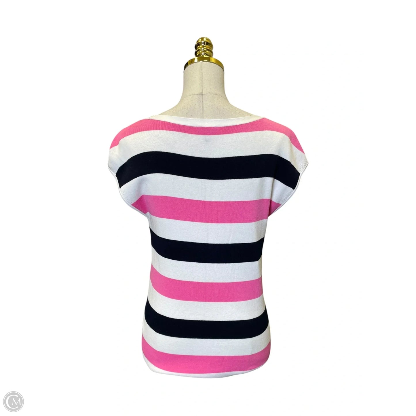 Top Sleeveless By Talbots In Striped Pattern, Size: M