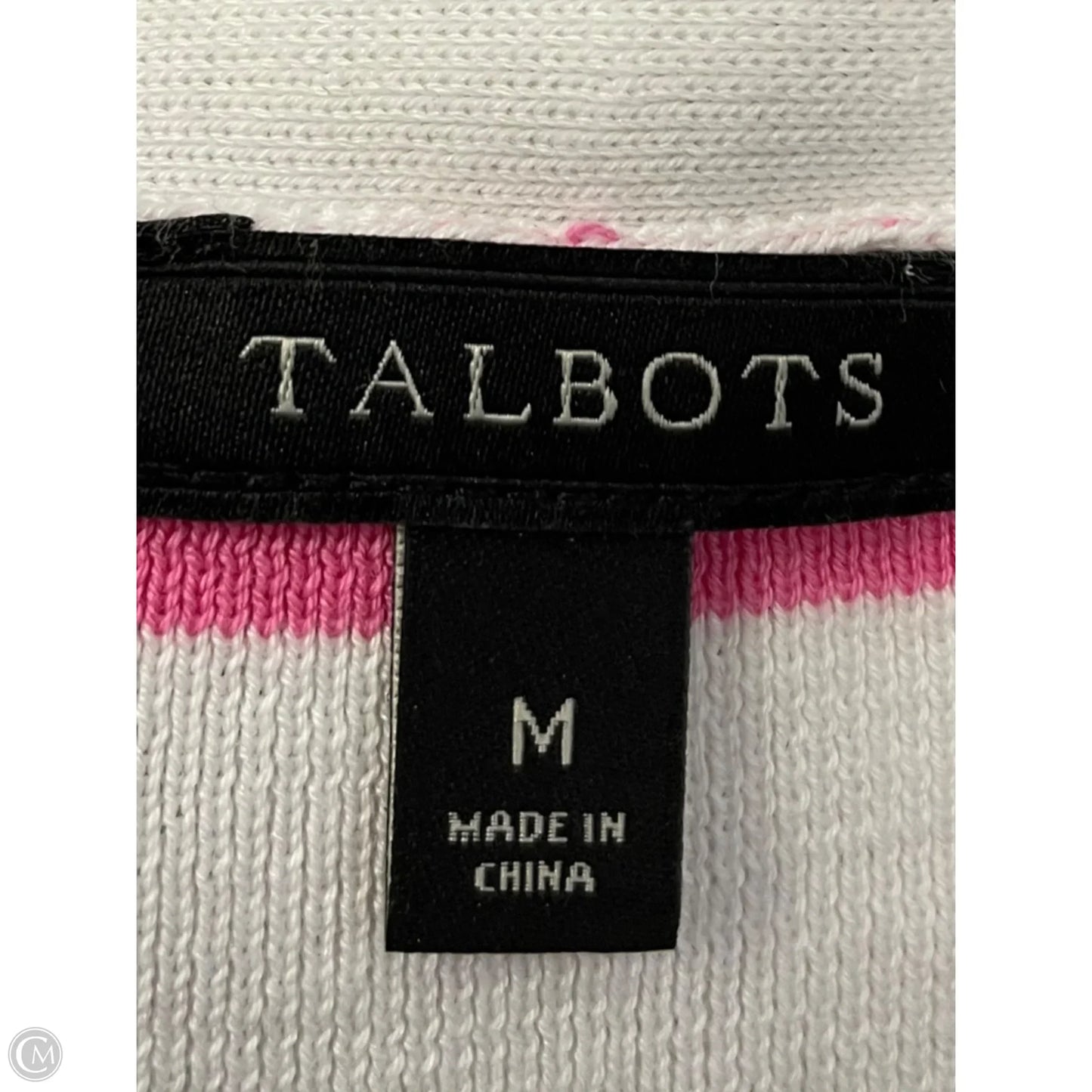Top Sleeveless By Talbots In Striped Pattern, Size: M