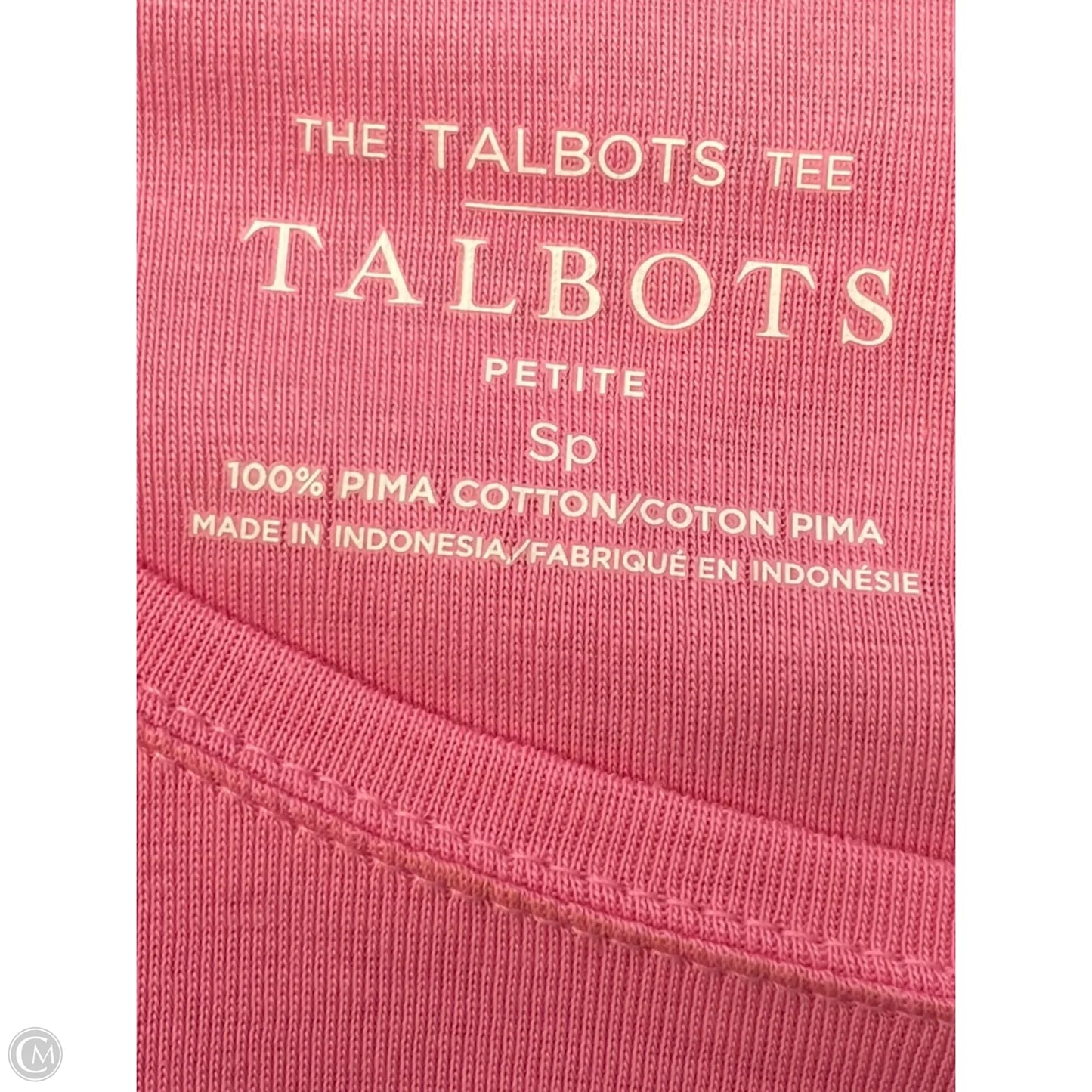 Top Short Sleeve By Talbots In Pink, Size: Sp