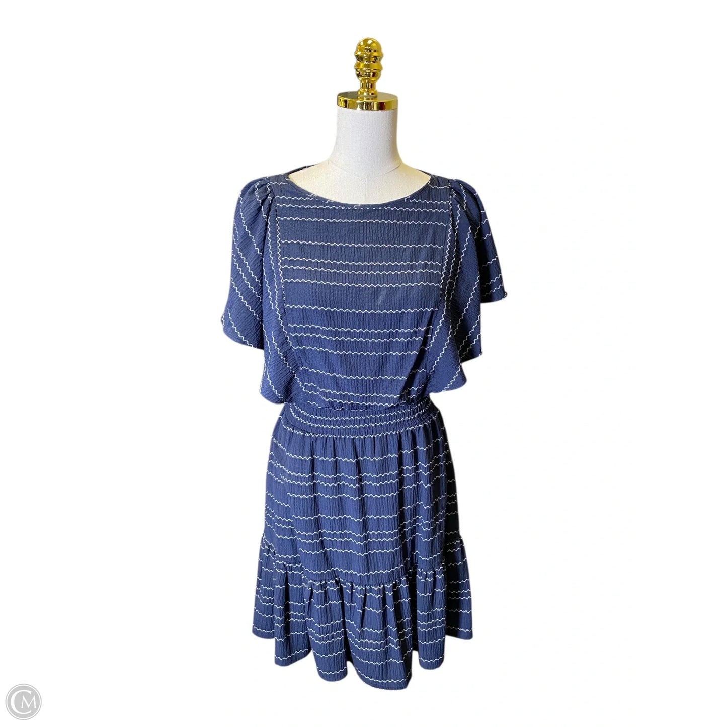Dress Casual Midi By Dkny In Blue, Size: S