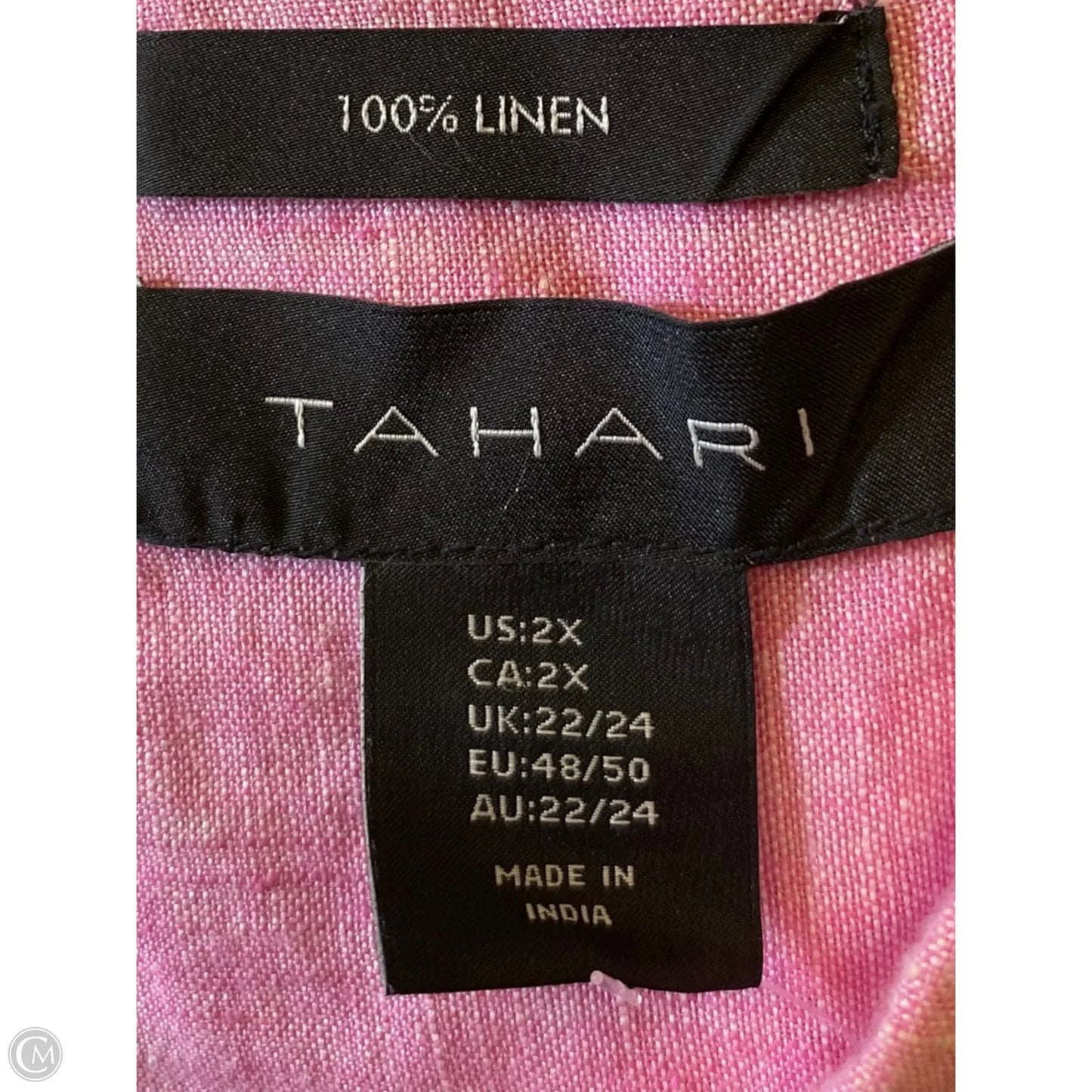 Top Long Sleeve By Tahari In Pink, Size: 2x