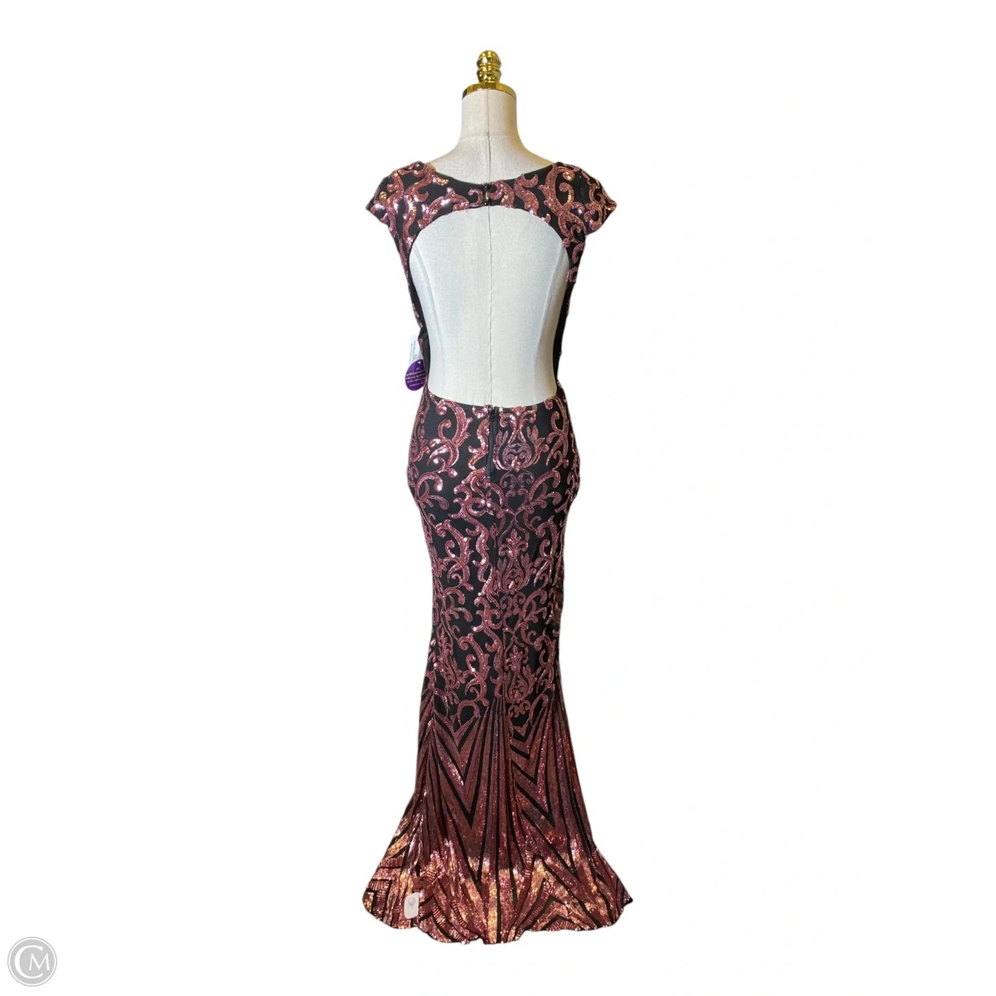 Dress Casual Maxi By Windsor In Black & Pink, Size: S