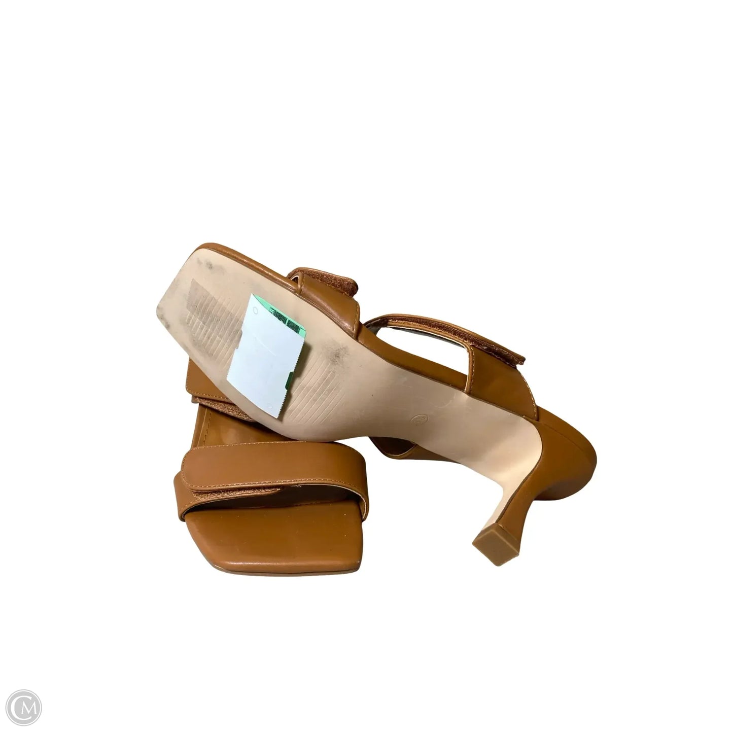 Sandals Heels Platform By Clothes Mentor In Brown, Size: 8.5