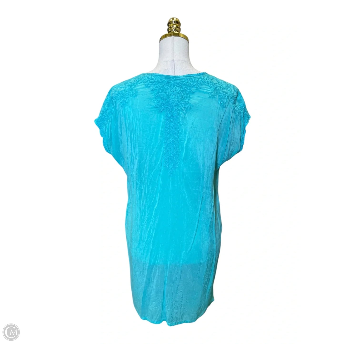 Top Short Sleeve By Johnny Was In Blue, Size: M
