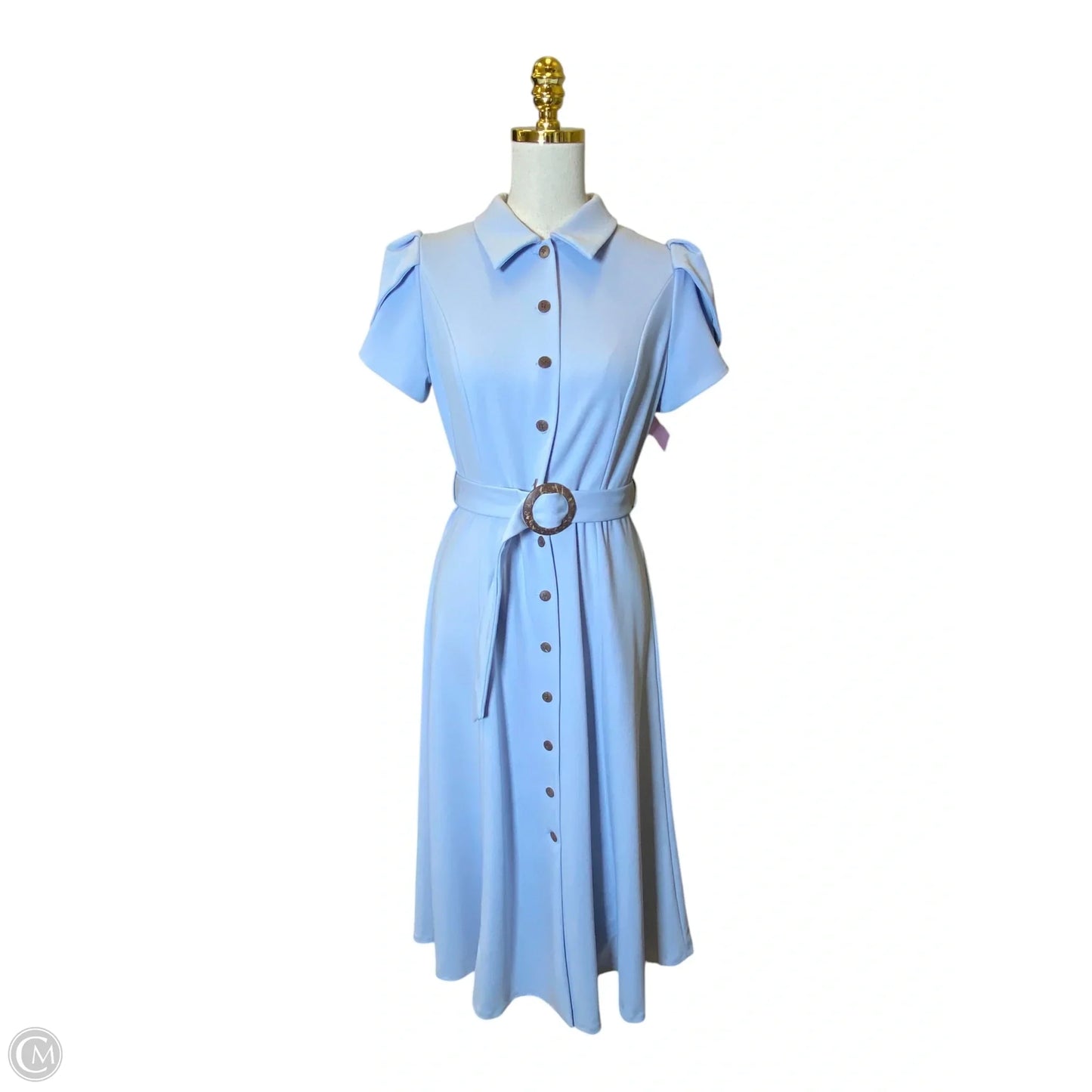 Dress Casual Maxi By Calvin Klein In Blue, Size: 6
