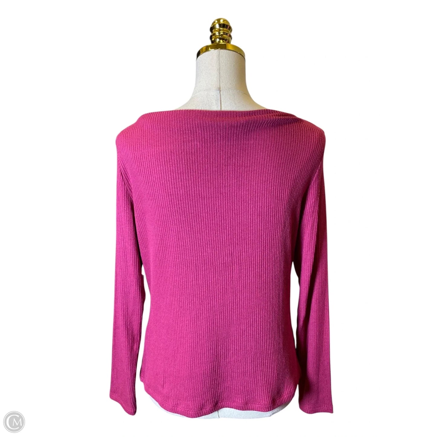 Top Long Sleeve By Banana Republic In Pink, Size: M