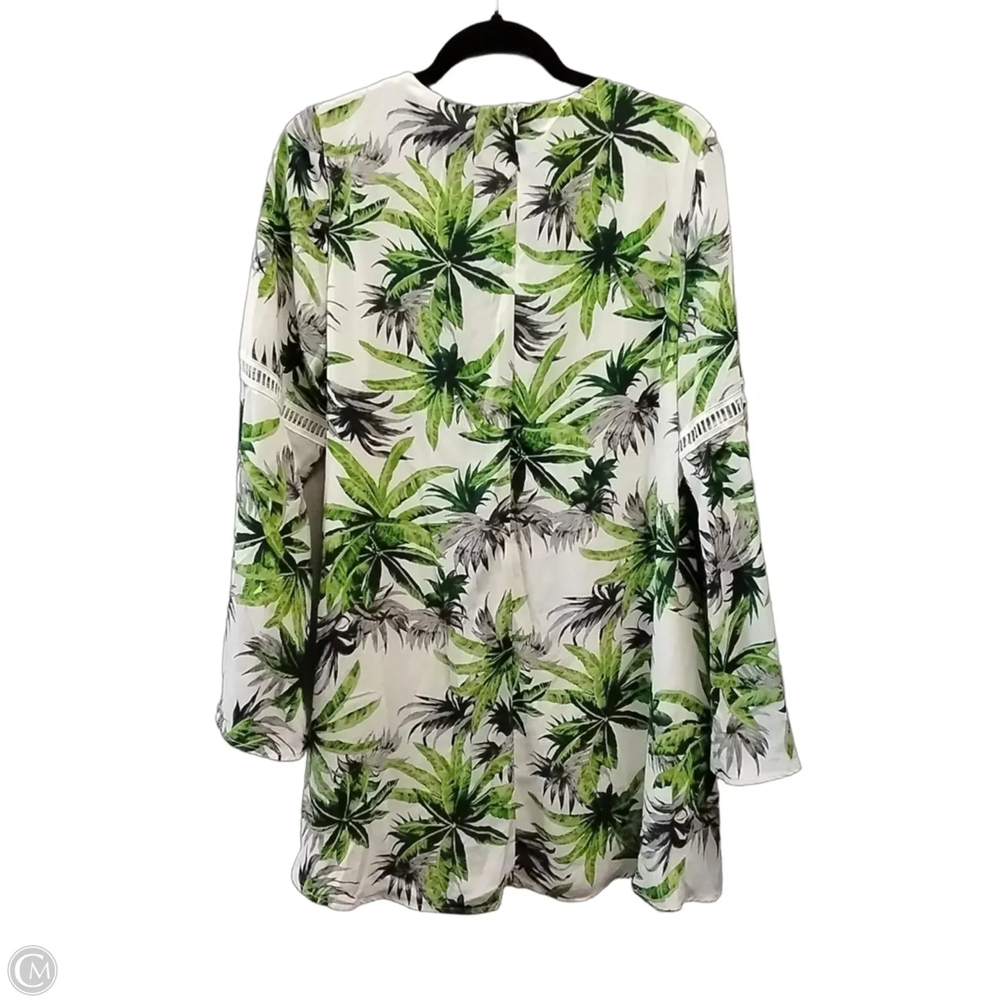 Dress Casual Short By C Luce In Green & White, Size: L