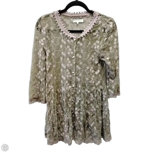 Dress Casual Short By Clothes Mentor In Green & Purple, Size: S