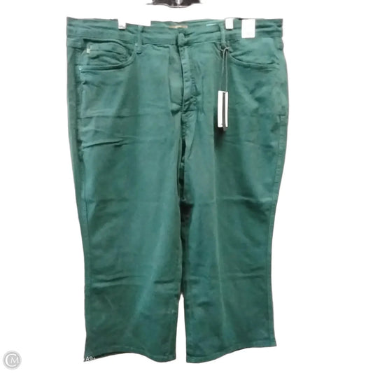 Jeans Wide Leg By Judy Blue In Green Denim, Size: 3x