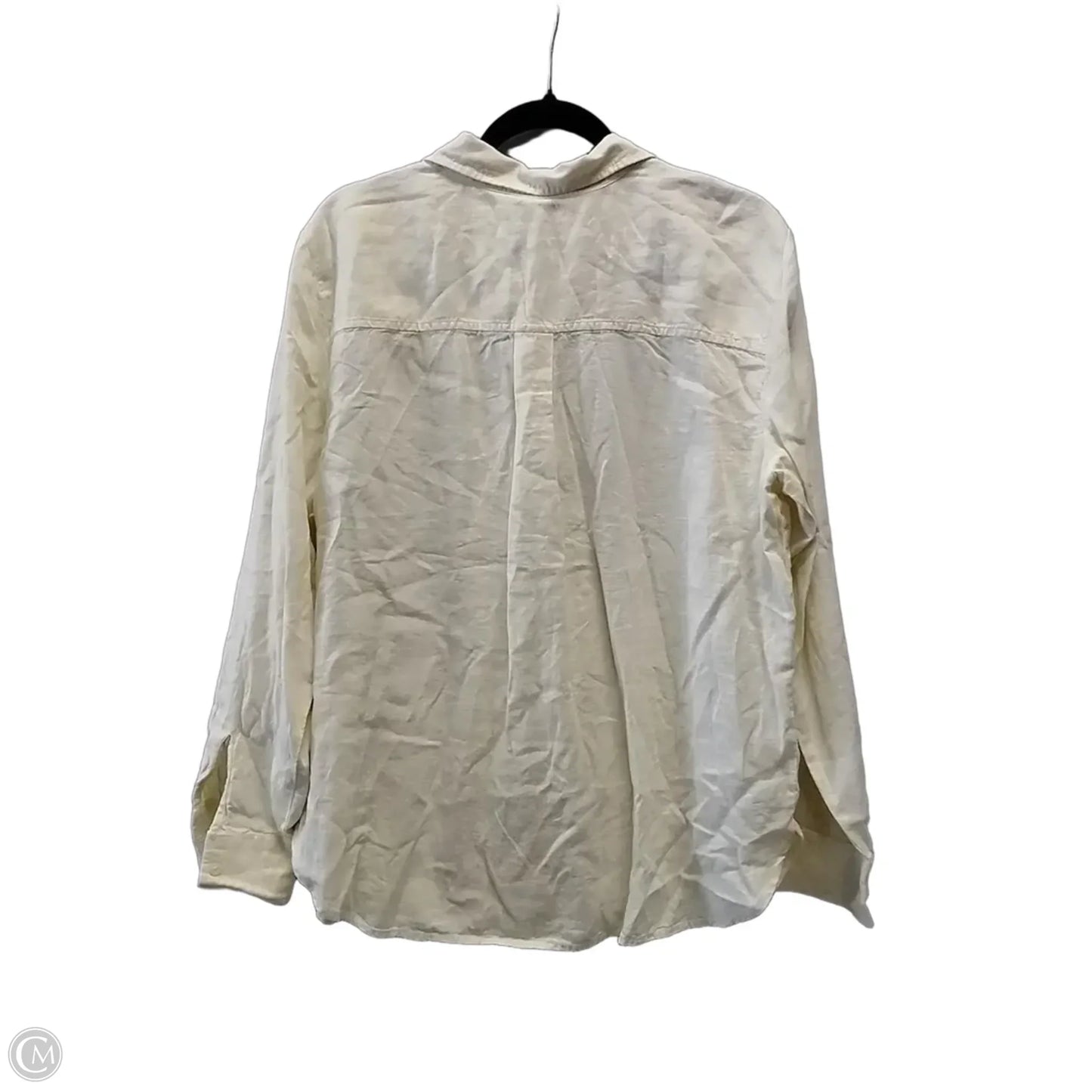 Top 3/4 Sleeve By Loft In Yellow, Size: L