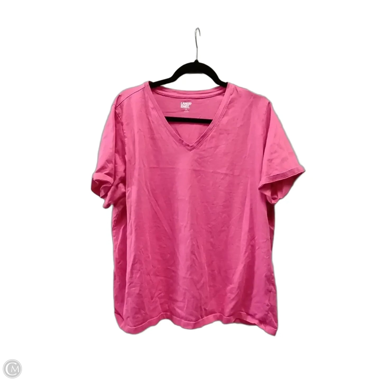 Top Short Sleeve By Lands End In Pink, Size: 1x