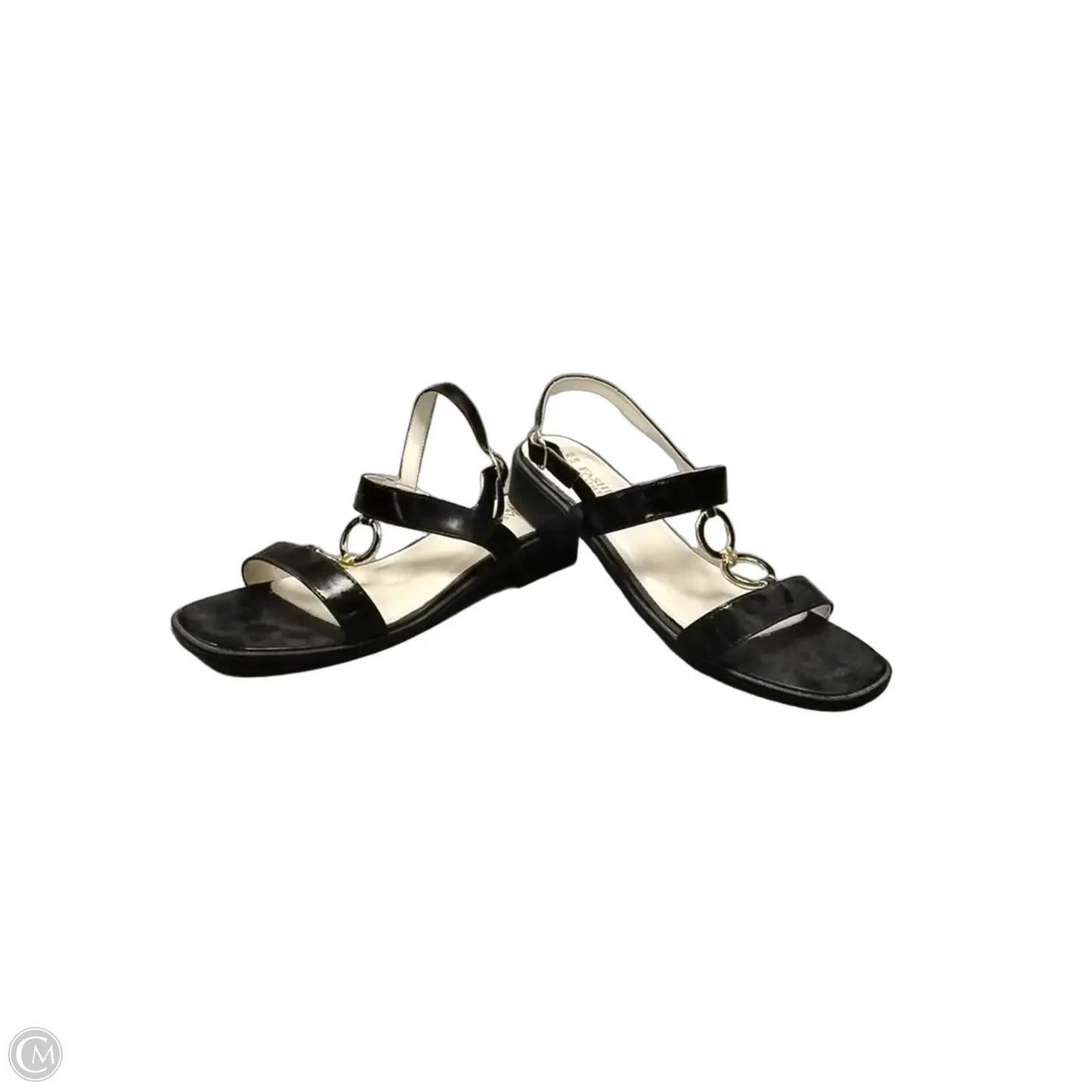 Sandals Flats By Clothes Mentor In Black, Size: 7