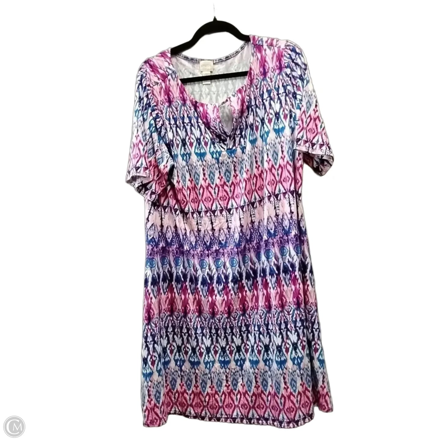 Dress Casual Maxi By Chicos In Geometric Pattern, Size: Xl