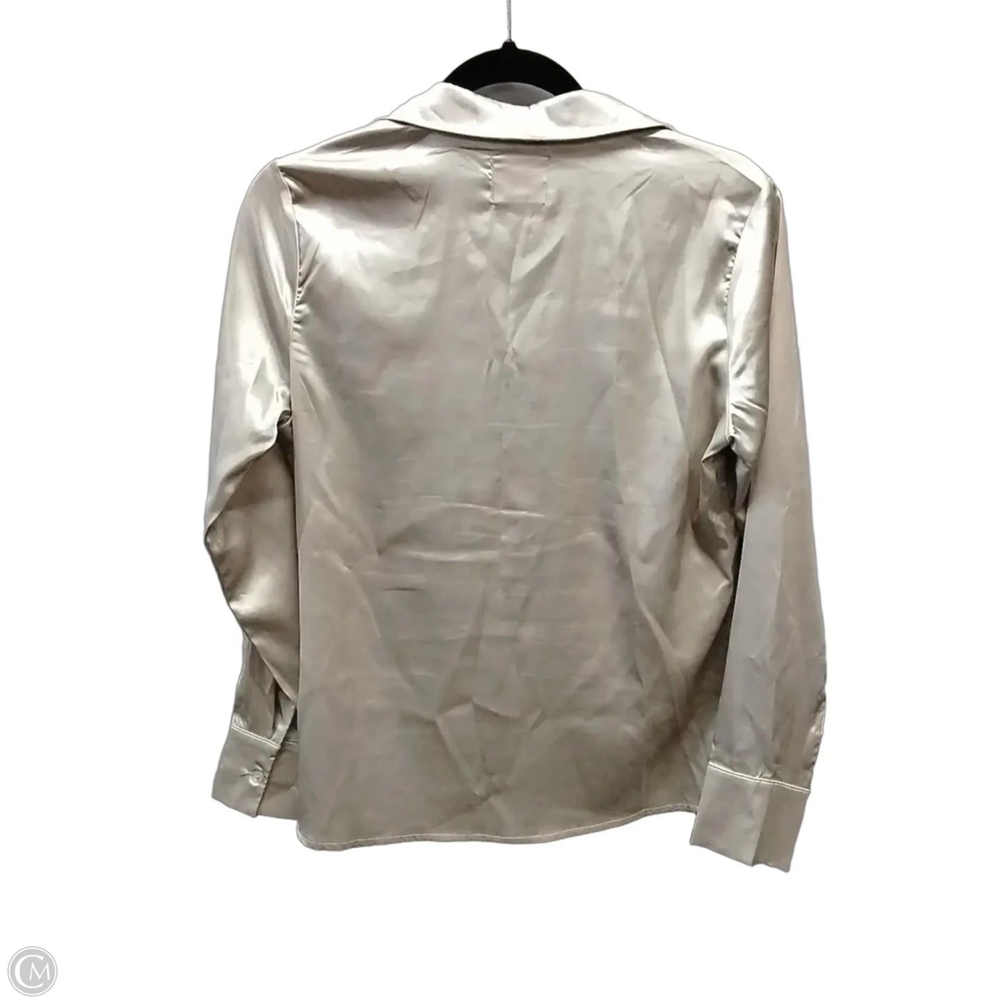 Blouse Long Sleeve By Clothes Mentor In Tan, Size: S