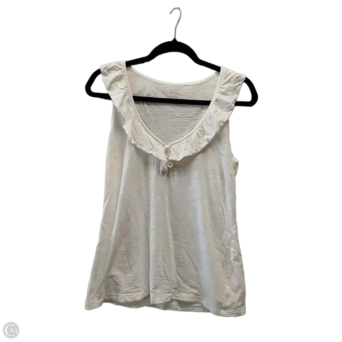 Top Sleeveless Designer By Lilly Pulitzer In Cream, Size: S