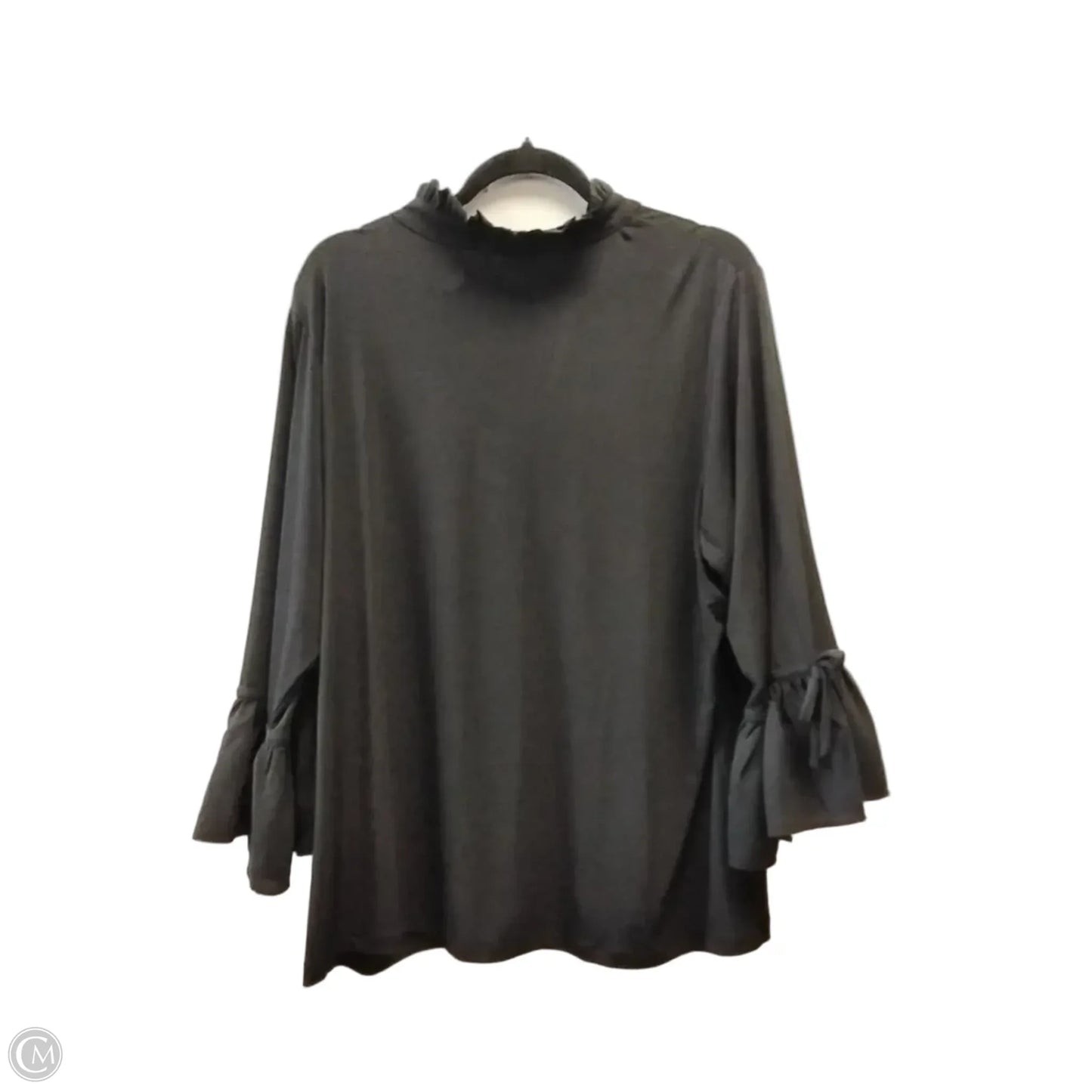 Blouse Designer By Karl Lagerfeld In Black, Size: 1x