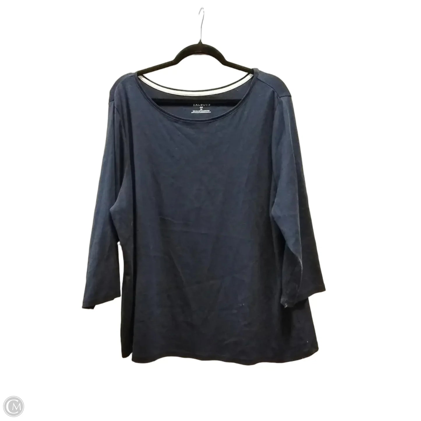 Top Long Sleeve By Talbots In Navy, Size: 3x