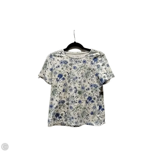 Top Short Sleeve By Talbots In Floral Print, Size: Mp