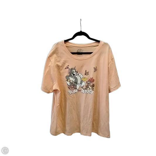Top Short Sleeve By Clothes Mentor In Peach, Size: 3x