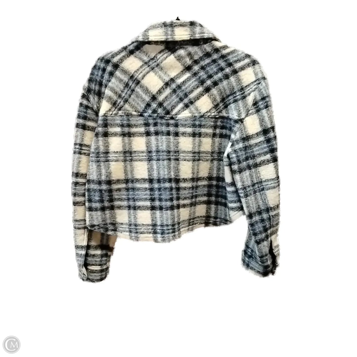 Jacket Fleece By Zara In Checkered Pattern, Size: Plus