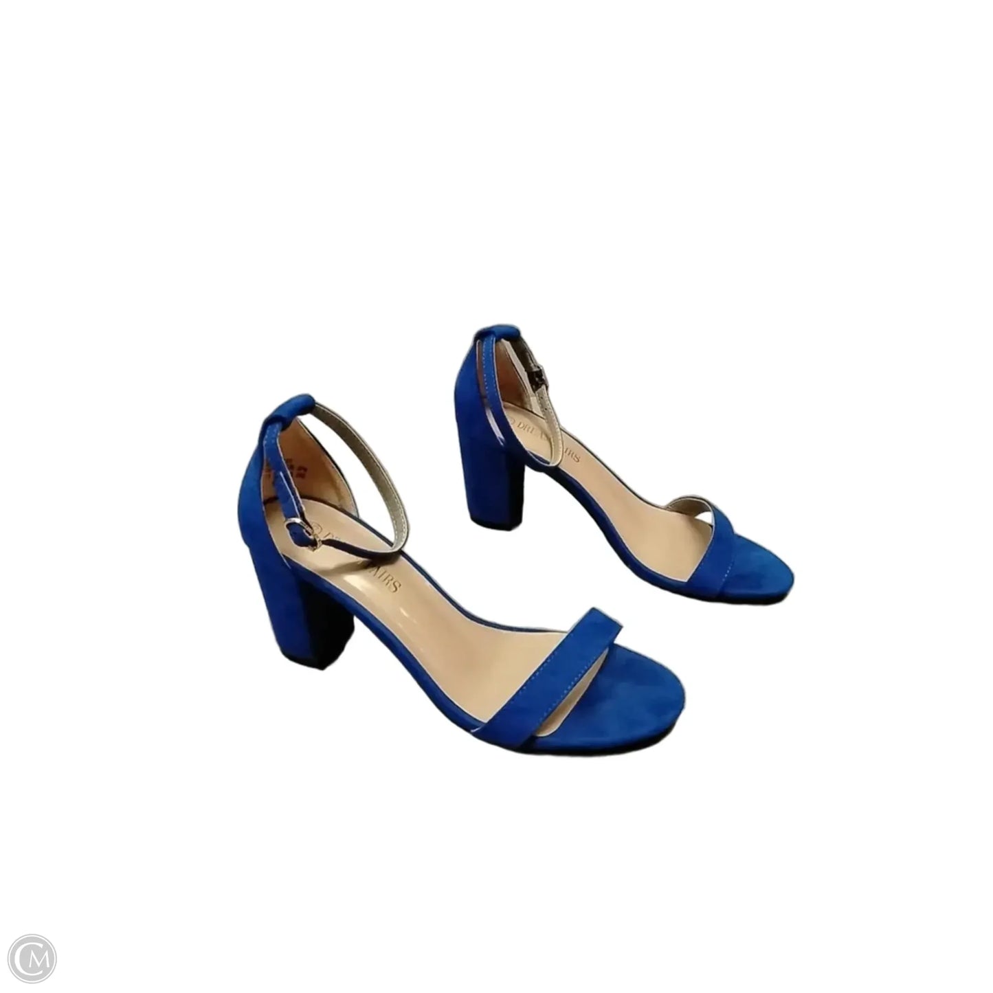 Sandals Heels Block By Dream Pairs In Blue, Size: 7.5