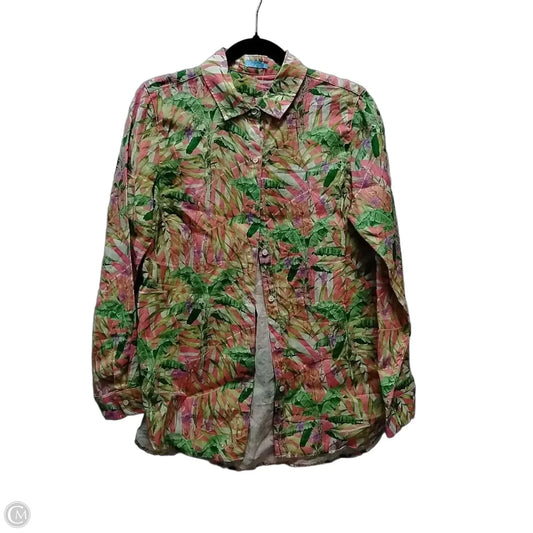 Blouse Long Sleeve By J Mclaughlin In Multi-colored, Size: S