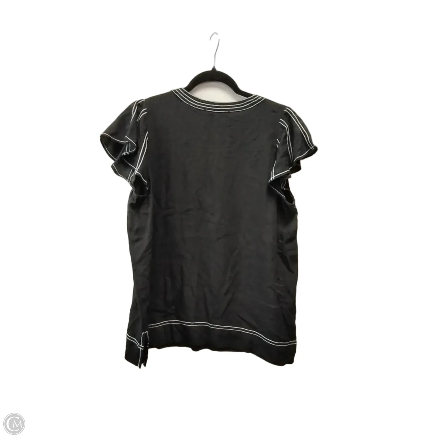 Top Short Sleeve By Loft In Black, Size: M
