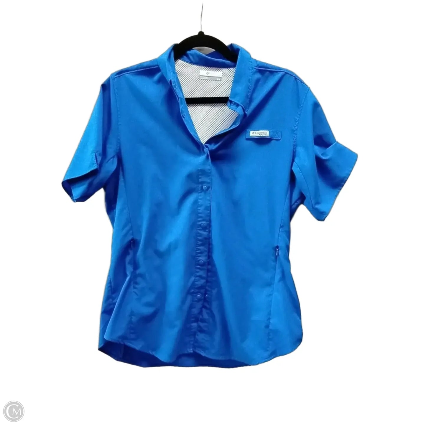 Athletic Top Short Sleeve By Columbia In Blue, Size: M