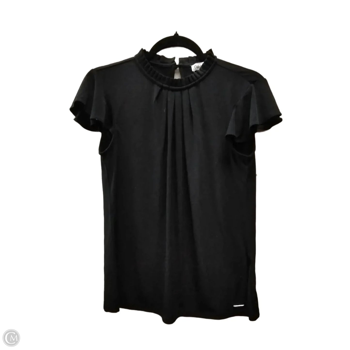 Blouse Sleeveless By Calvin Klein In Black, Size: S