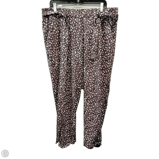 Pants Wide Leg By Torrid In Leopard Print, Size: 1x