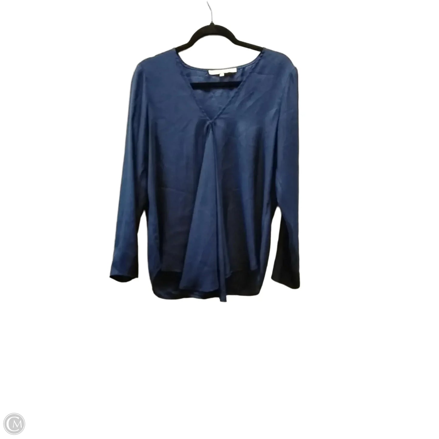 Blouse Long Sleeve By Hutch In Navy, Size: S