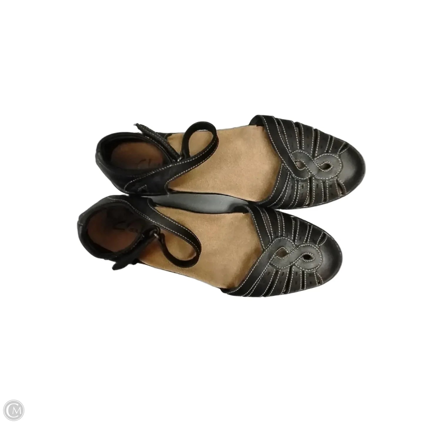 Sandals Flats By Clarks In Black, Size: 7