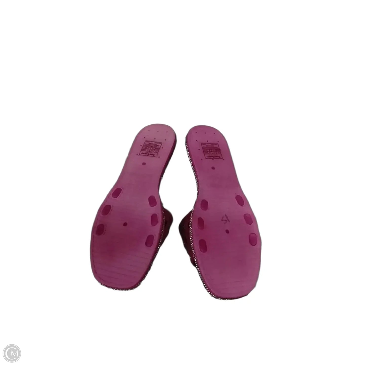 Sandals Flats By Juicy Couture In Pink & Silver, Size: 10
