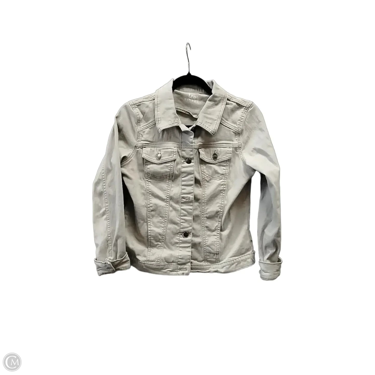 Jacket Denim By Lee In Grey, Size: M