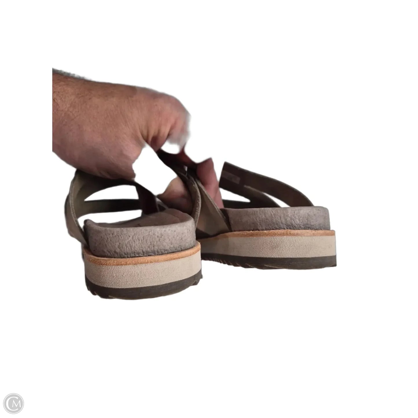 Sandals Flats By Merrell In Tan, Size: 7