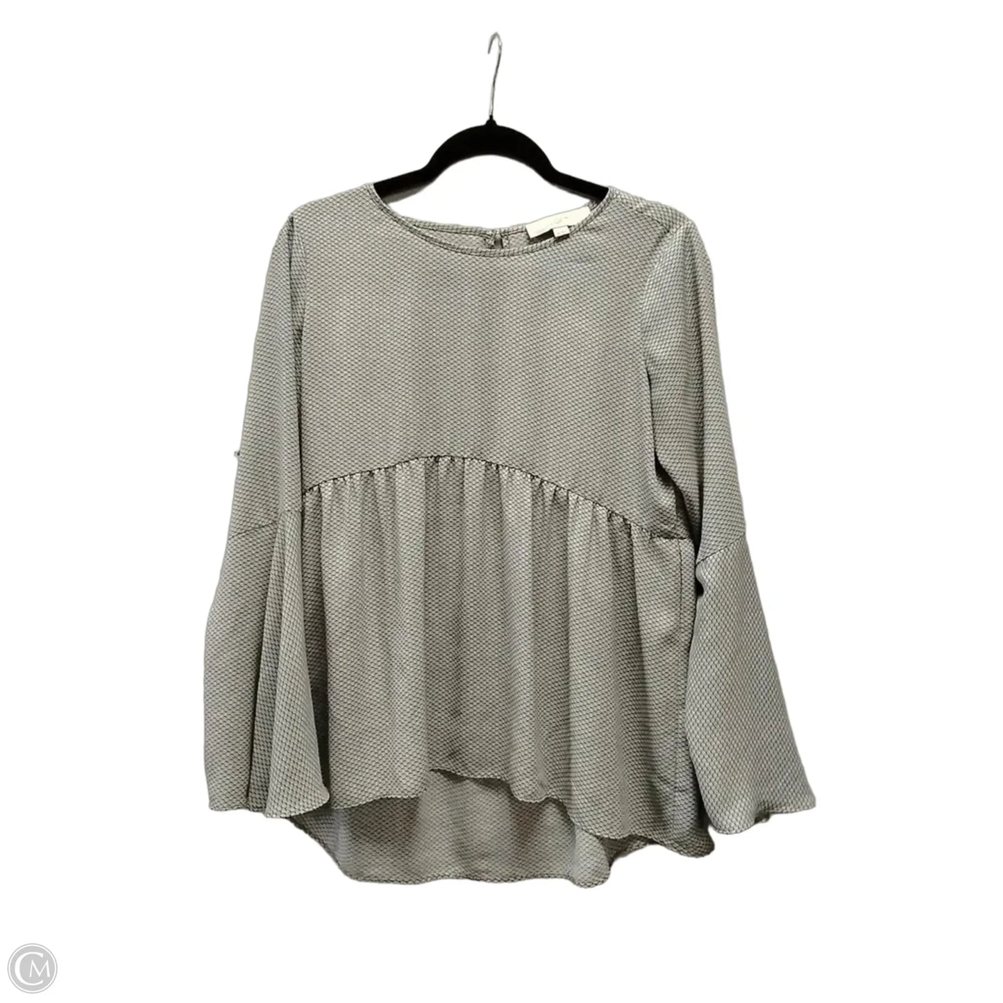 Blouse Long Sleeve By Loft In Black & Cream, Size: Xs