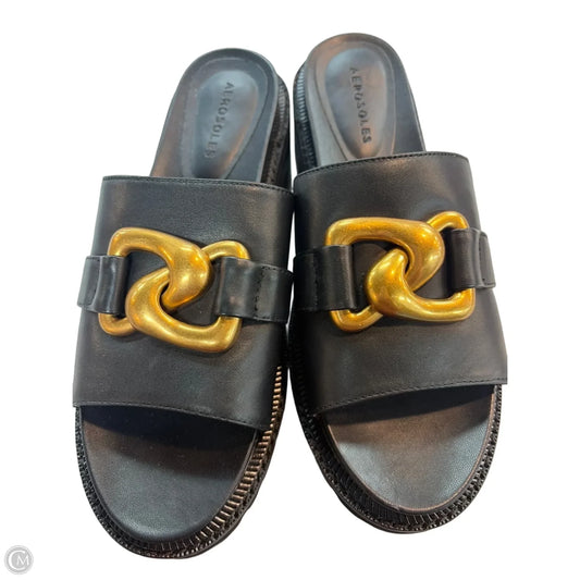 Sandals Flats By Aerosoles In Black, Size: 9