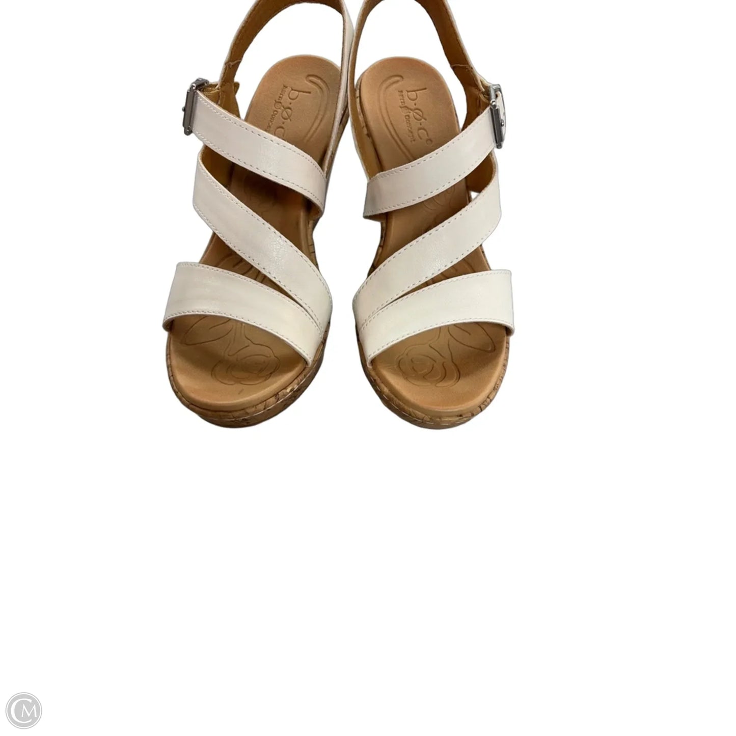Sandals Heels Wedge By Boc In White, Size: 8