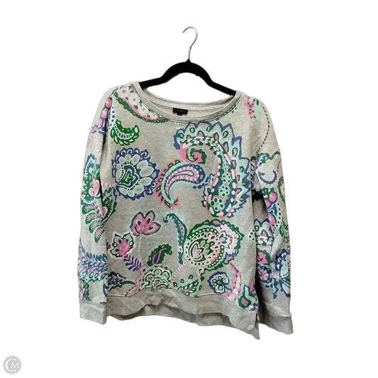 Sweatshirt Crewneck By Talbots In Paisley Print, Size: S