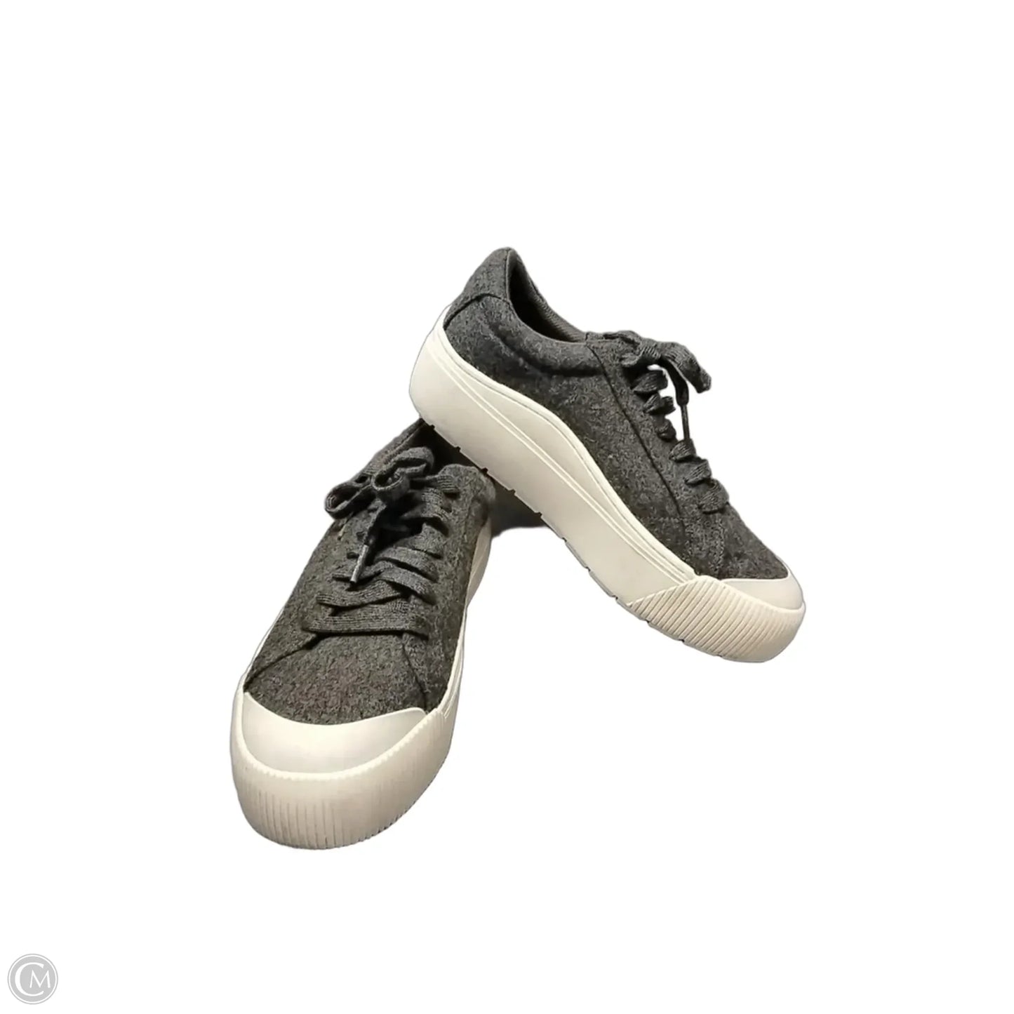 Shoes Sneakers By Dr Scholls In Grey & White, Size: 10