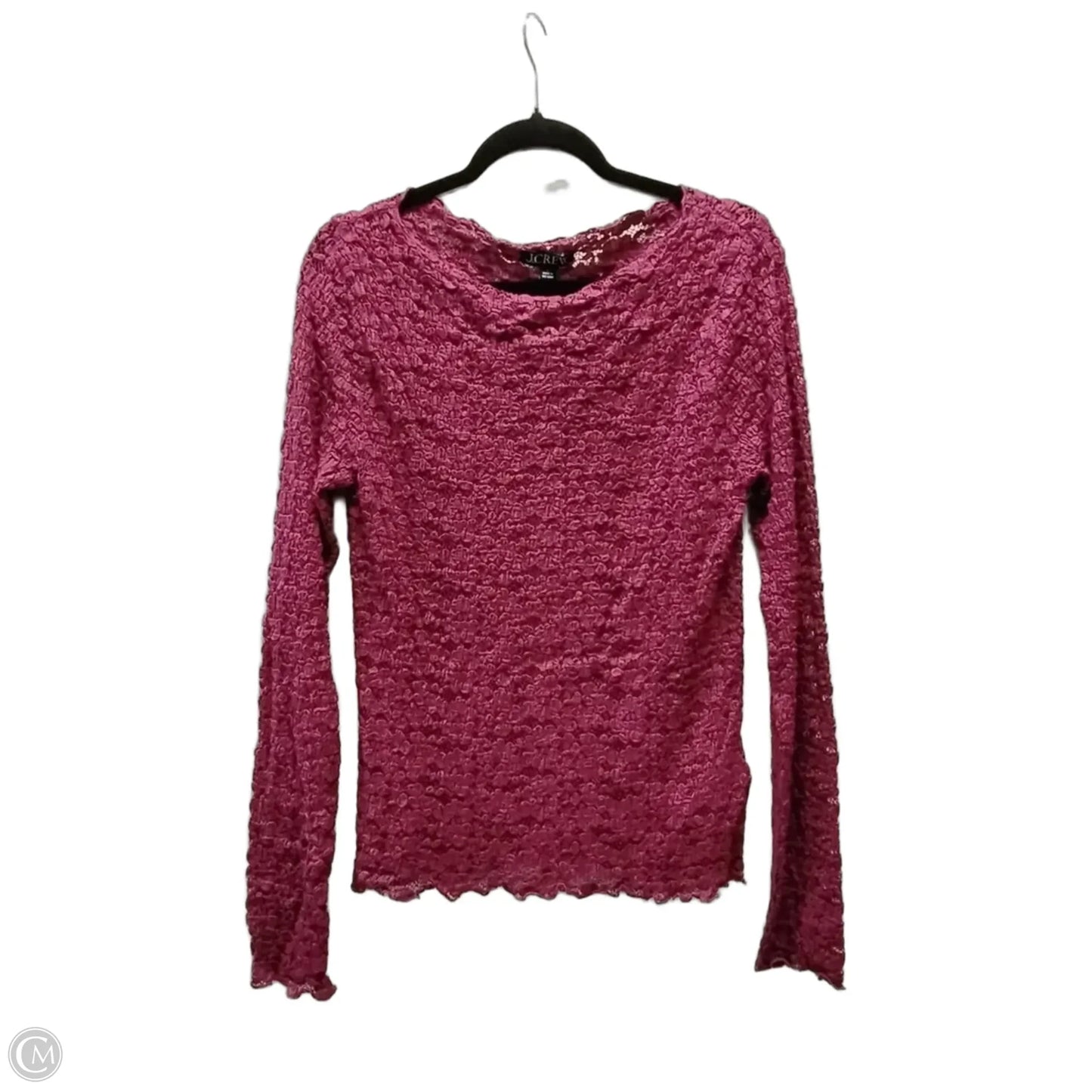 Blouse Long Sleeve By J. Crew In Purple, Size: L
