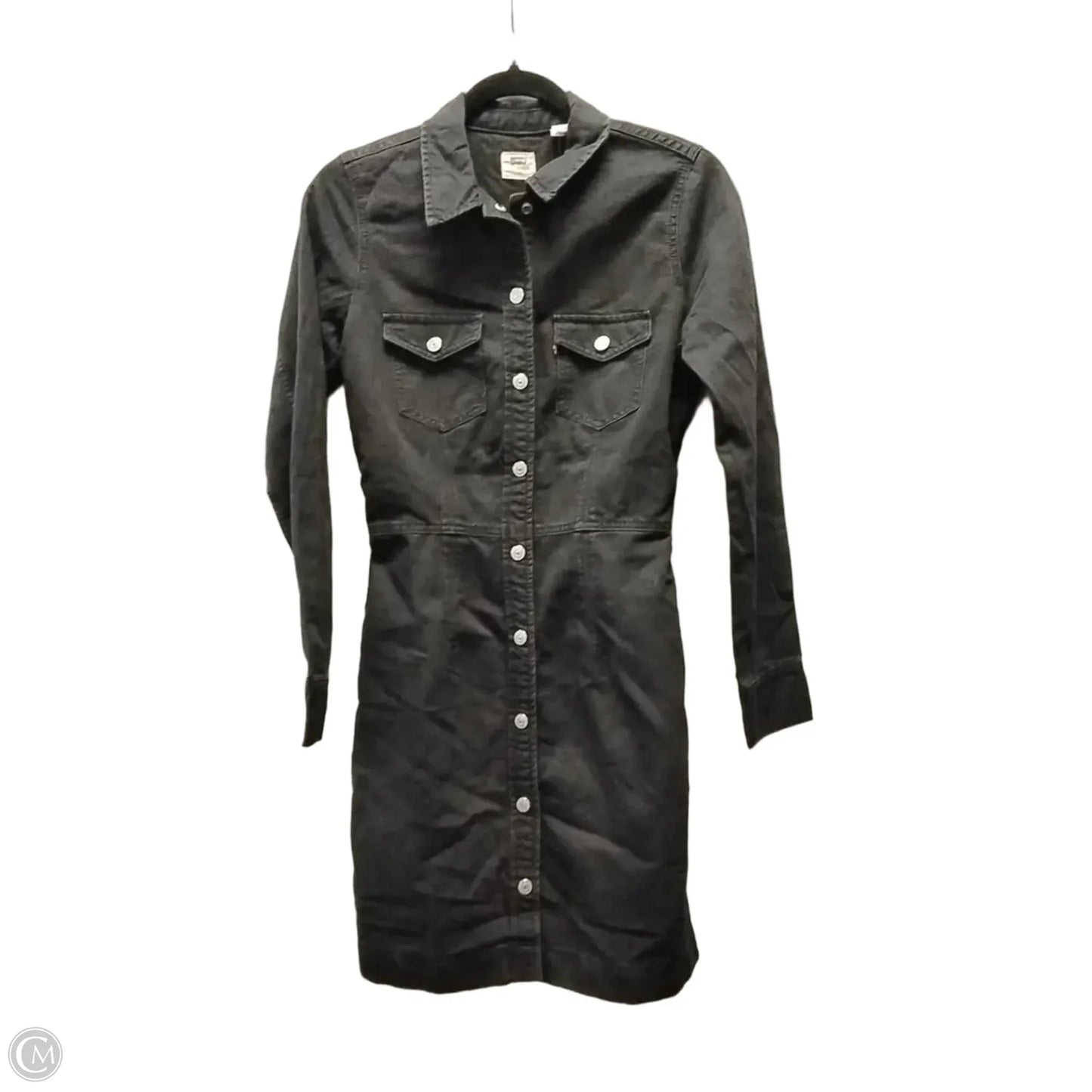 Jacket Shirt By Levis In Black, Size: Xs
