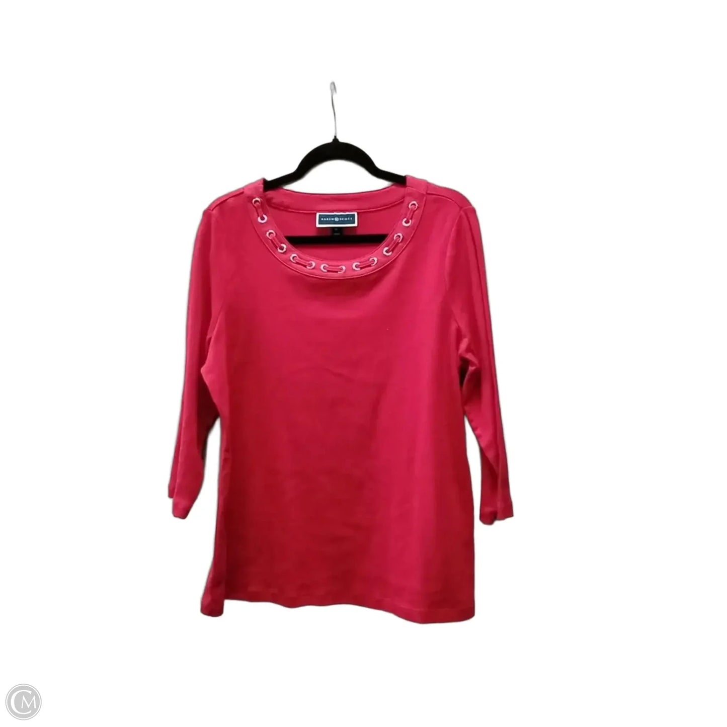 Top Long Sleeve By Karen Scott In Red, Size: Xl