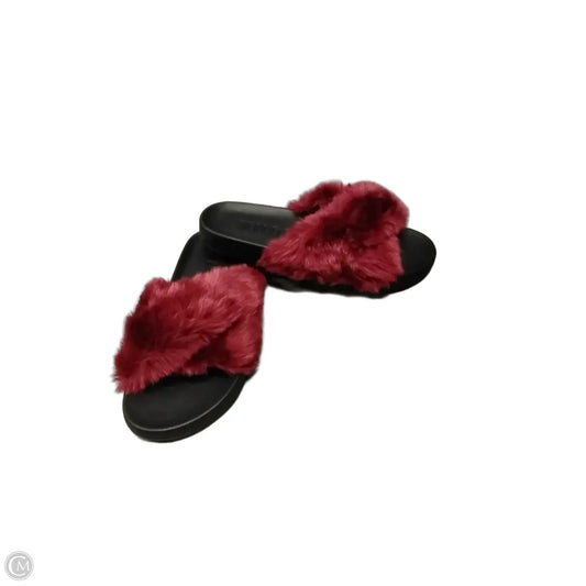 Slippers By Pink In Black & Purple, Size: 7