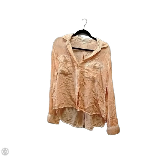Blouse Long Sleeve By Cloth & Stone In Peach, Size: M